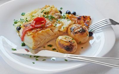 Bacalao al horno con patatas