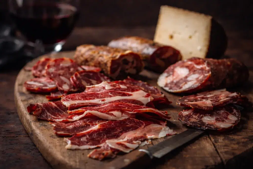 Selección de jamón ibérico, caña de lomo y morcón gourmet