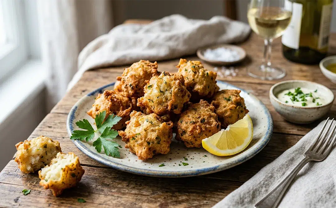 Buñuelos de bacalao caseros